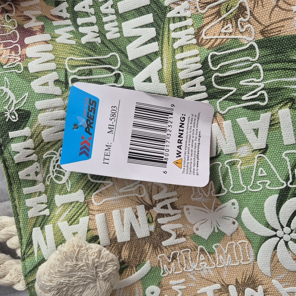 📢2/25‼️ NWT Miami Beach Tote Bag - Picture 11 of 11